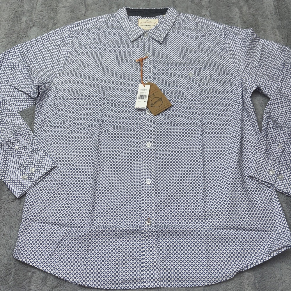 Weatherproof Vintage Long Sleeve Button-Up NWT Bijou Blue Size XL NWT